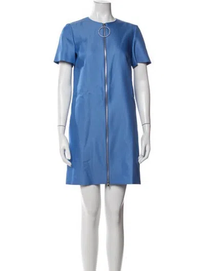 Pre-owned Pucci Wool Mini Dress In Blue