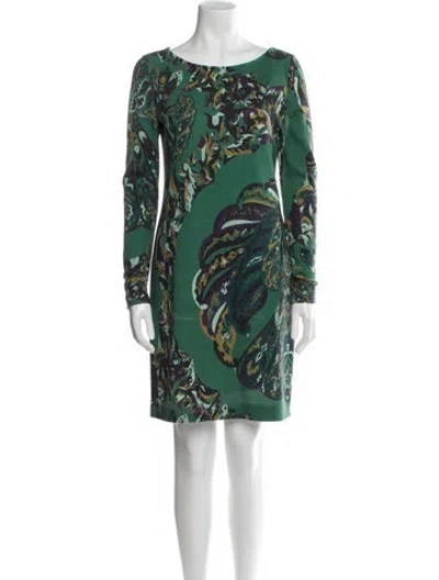 Pre-owned Pucci Wool Mini Dress In Green