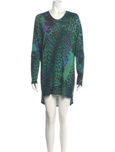 Pre-owned Pucci Wool Mini Dress In Green
