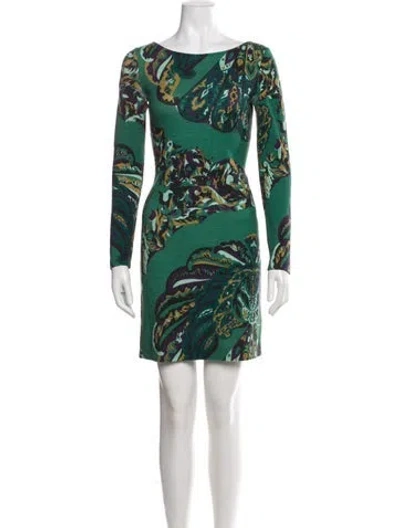 Pre-owned Pucci Wool Mini Dress In Green