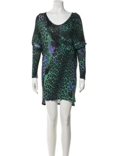 Pre-owned Pucci Wool Mini Dress In Green