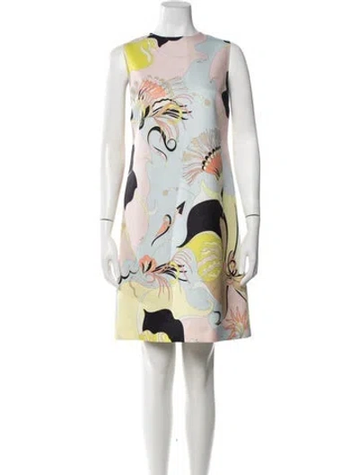 Pre-owned Pucci Wool Mini Dress In Multicolor