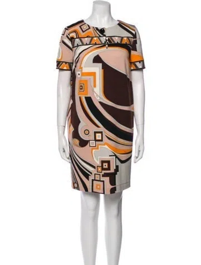 Pre-owned Pucci Wool Mini Dress In Neutral