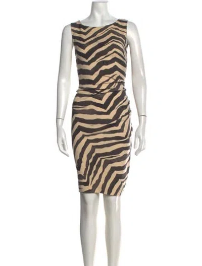 Pre-owned Pucci Wool Mini Dress In Neutrals
