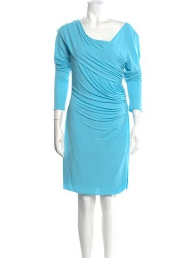 Pre-owned Pucci Wool Mini Dress W/ Tags In Blue