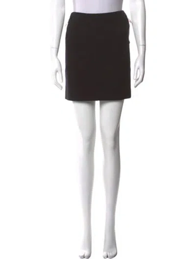 Pre-owned Pucci Wool Mini Skirt In Black