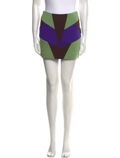 Pre-owned Pucci Wool Mini Skirt In Purple