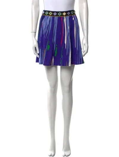 Pre-owned Pucci Wool Mini Skirt In Purple