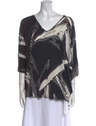 Pre-owned Pucci Wool Printed Blouse In Blue