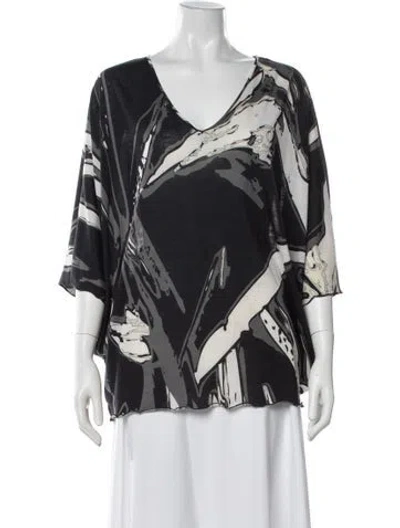 Pre-owned Pucci Wool Printed Top In Black