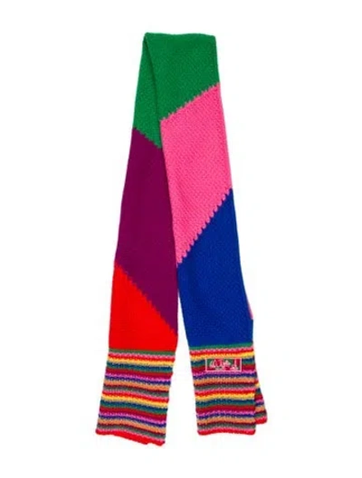 Pre-owned Pucci Wool Striped Scarf In Pink