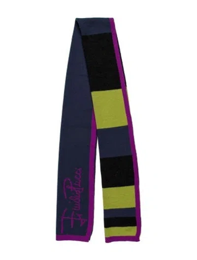Pre-owned Pucci Wool Striped Scarf In Purple