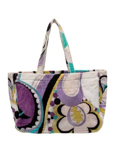 Pre-owned Pucci Wool Tote In Multi