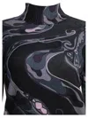 Pucci Wool Turtleneck Sweater With Print In Black