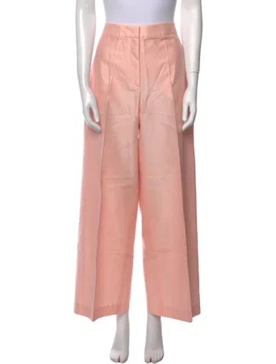 Pre-owned Pucci Wool Wide Leg Pants In Pink