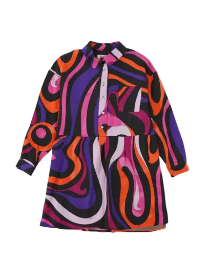 Pucci Kids' Woven Dress In Multi