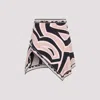 Pucci Wrap-effect Printed Silk-twill Mini Skirt In Pink