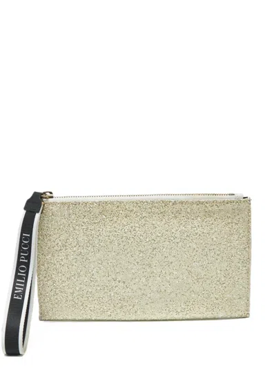 Pre-owned Pucci Wristlet Pouch In Gold
