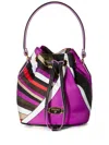 Pucci Yummy Iride Canvas Bucket Bag In Purple