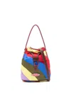 Pucci Nylon Drawtring Pouch Bag Small In Red