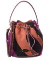 Pucci Yummy Canvas & Leather Bucket Bag In Brown