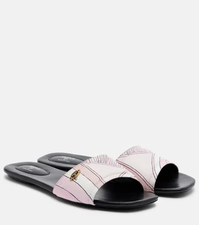 Pucci Yummy Iride Twill Slides In Multi