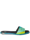 Pucci Yummy Silk Sandals In Green