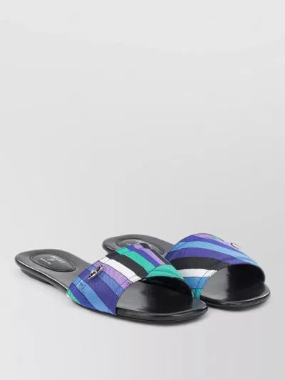 Pucci Yummy Slide Sandal Open Toe Rubber Sole In Red