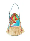 Pucci Nella Straw Bucket Bag In Neutrals