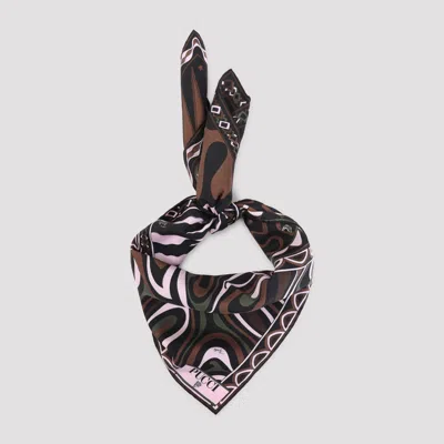 Pucci -style 90x90 Silk Scarf For Women In Multicolour