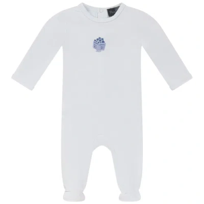 Puddles Babies'  Berry Box Blueberry Artwork Enclosed Feet Romper