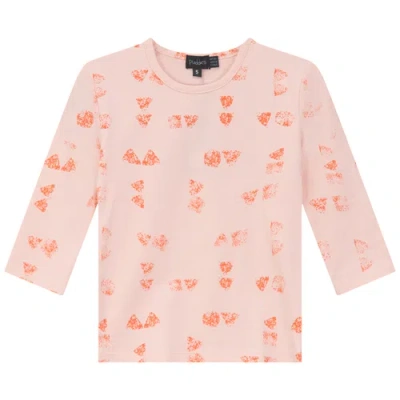 Puddles Kids'  Faded Art Long Sleeve Crew Neck Top In Pattern