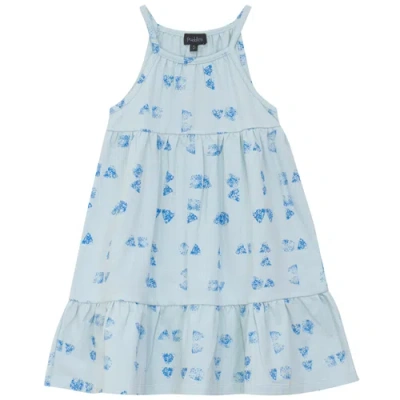 Puddles Kids'  Faded Tiered Self-binding Strap Jumper In Blue
