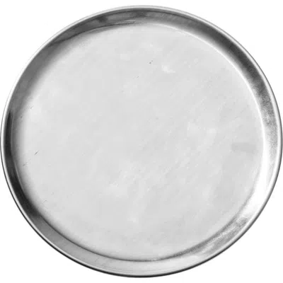 Puebco Aluminum Round Tray In Silver