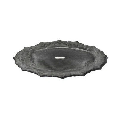 Puebco Decoration Tray In Grey Oval