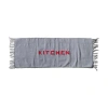 Puebco Handloomed Recycle Yarn Kitchen Mat In Light Grey
