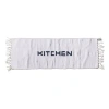 Puebco Handloomed Recycle Yarn Kitchen Mat In White
