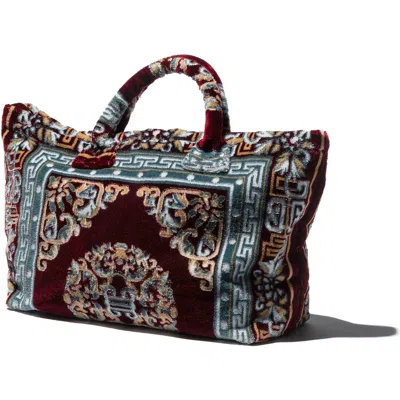 Puebco Polyester Cotton Rug Fabric Bag In Burgundy