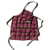 Puebco Recycle Cotton Check Apron In Pink