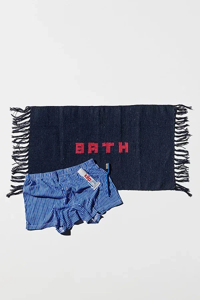 Puebco Recycled Yarn Bath Mat In Navy At Urban Outfitters In Blue