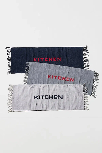 Puebco Recycled Yarn Kitchen Mat In Grey At Urban Outfitters In Multi
