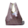 Puebco School Tie Fabric Bag In Dark Green X Pink