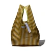 Puebco School Tie Fabric Bag In Yellow X Gray