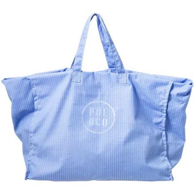 Puebco Shirt Fabric Bag In Light Blue