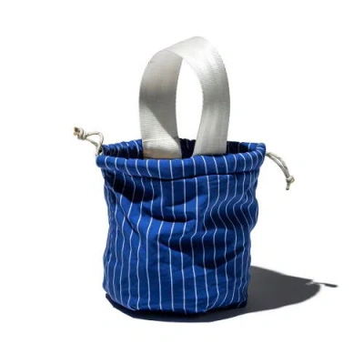 Puebco Shirt Fabric Drawstring Bag In Blue