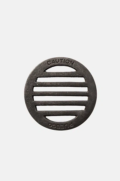 Puebco Storm Grate Iron Circle Trivet In Iron At Urban Outfitters In Brown