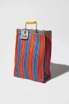 Puebco Tall Recycled Plastic Stripe Bag In Orange