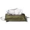 Puebco Recycled Vintage Parachute Tissue Box Cover In Olive Standard