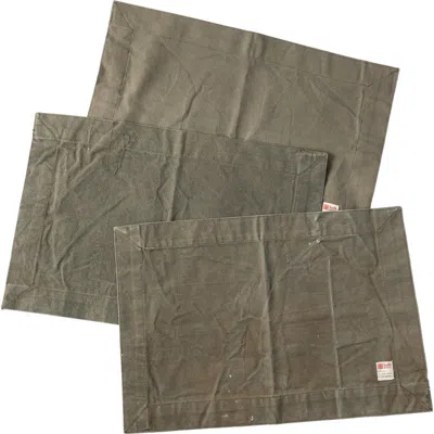 Puebco Vintage Tent Fabric Mat In Olive