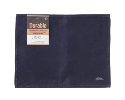 Puebco Waxed Cotton Placemat In Navy Blue